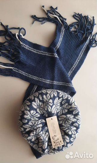 Шапка-берет+ шарф