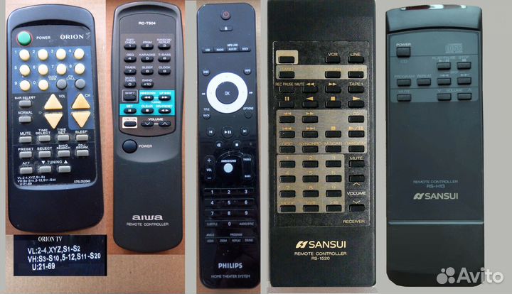 Пульты родные Orion, Philips, Sansui / new