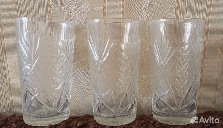 Стаканы стекло и хрусталь Богемия