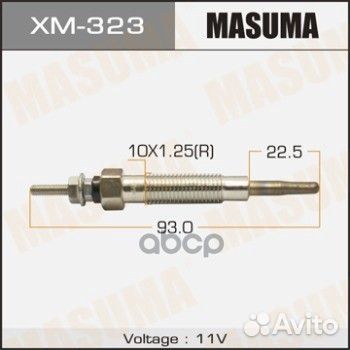 Свеча накаливания mitsubishi XM323 Masuma