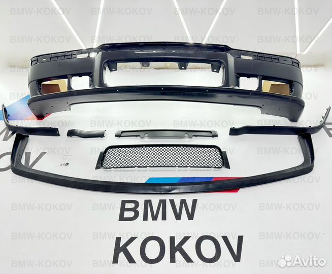 Бампер передний на bmw e36 в стиле m3