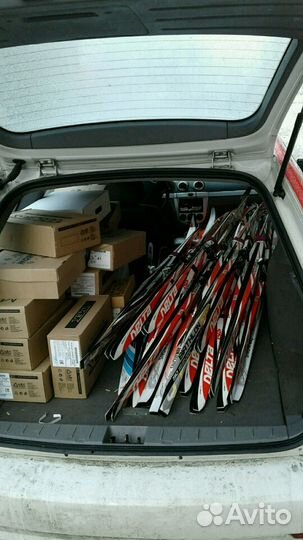 Лыжи ботинки крепления палки комплект привезу
