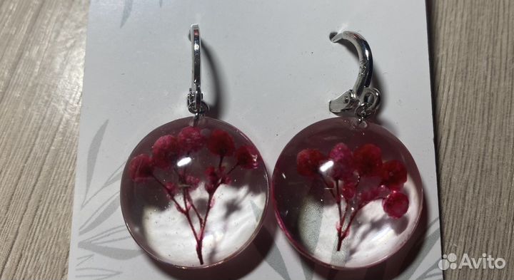 Серьги из эпоксидной смолы