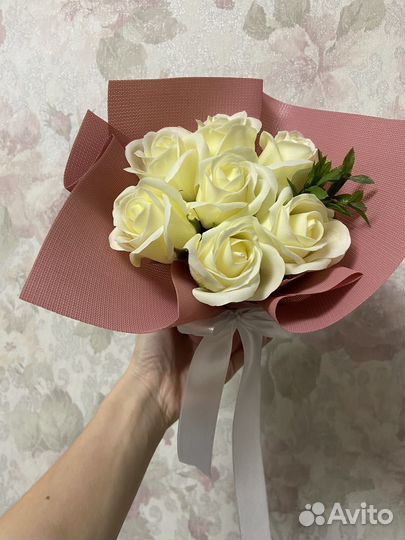 Букет из мыльных роз