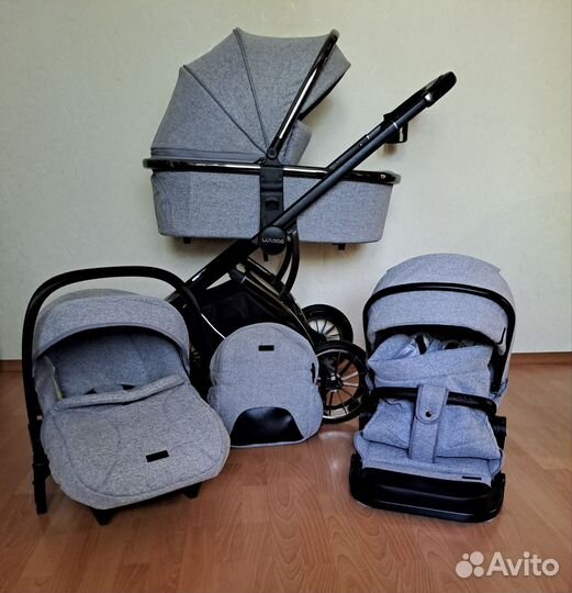 Коляска 3 в 1 luxmom лёгкая