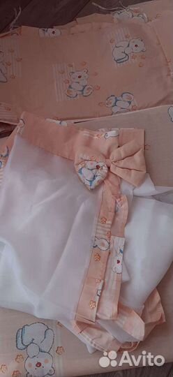 Матрас для кроватки, бортики, балдахин