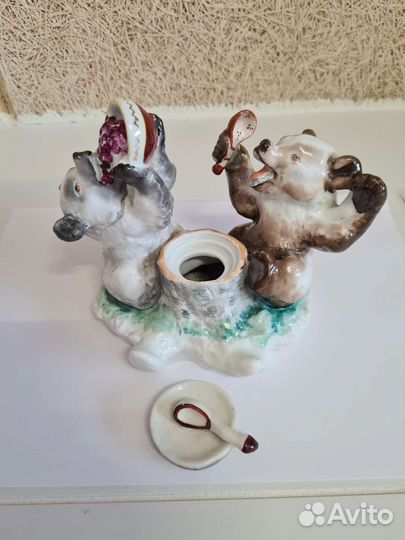 Чернильница мишки сладкоежки лфз СССР