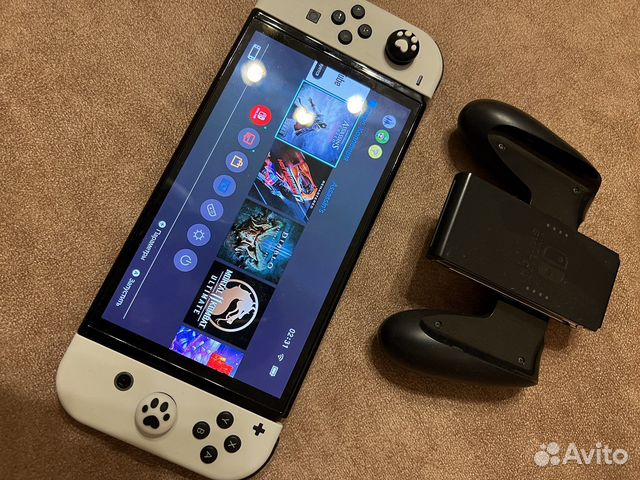 Nintendo switch oled + 10 игр + геймпад