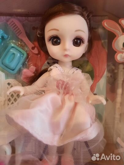 Игровой набор новый кукла с мебелью 16 пред