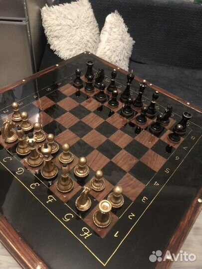 Шахматный стол ручной работы