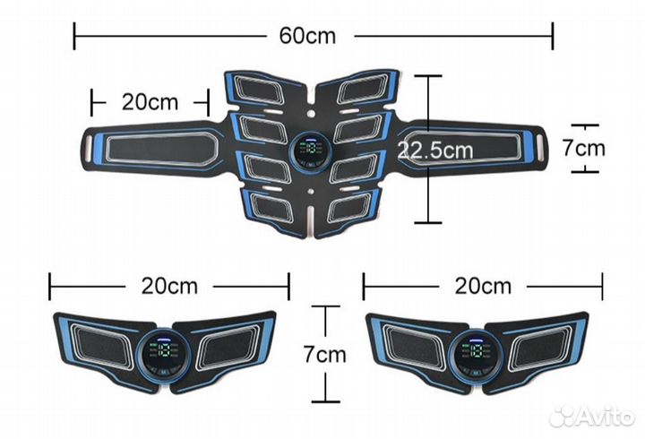 EMS тренажёр для пресса,рук,ног электростимулятор