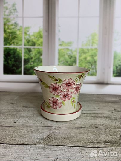 Кашпо для цветов керамика