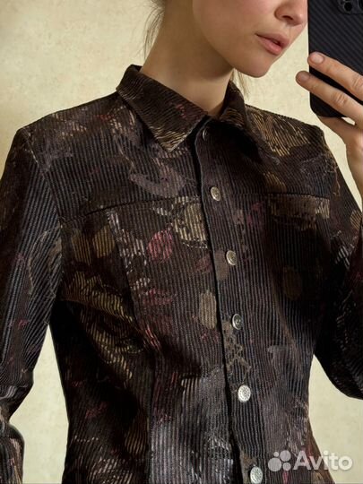 Вельветовая джинсовая куртка, 46-48 р