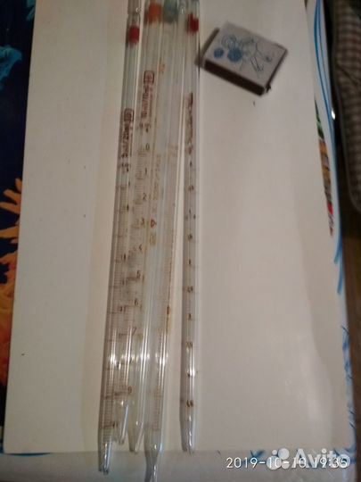 Хим. посуда: пипетки новые от 0,1 до 2. гдр и СССР