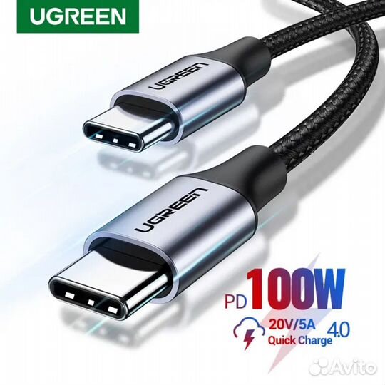 Кабель usb type c, 1m (Ugreen)