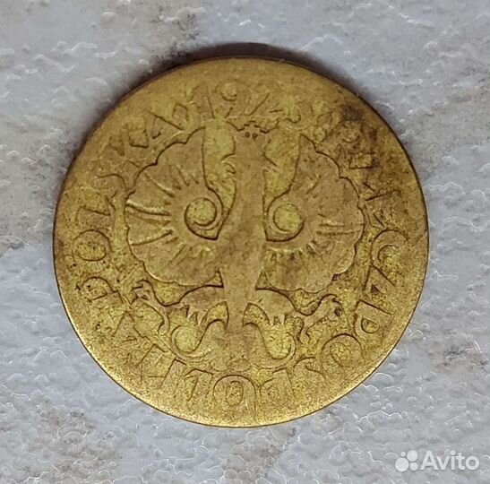 Монета 5 грошей 1923 год