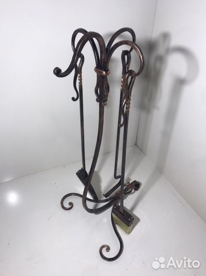 Кованый каминный набор,ручная ковка