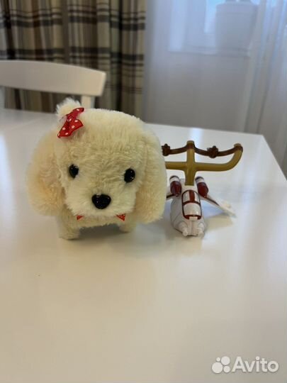 Собачка на батарейках ходит, шевелит хвостом