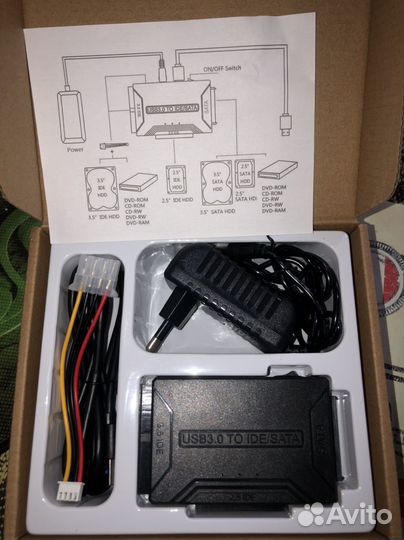 Адаптер gsmin DP24 3 в 1 USB 3.0 - SATA / IDE HDD