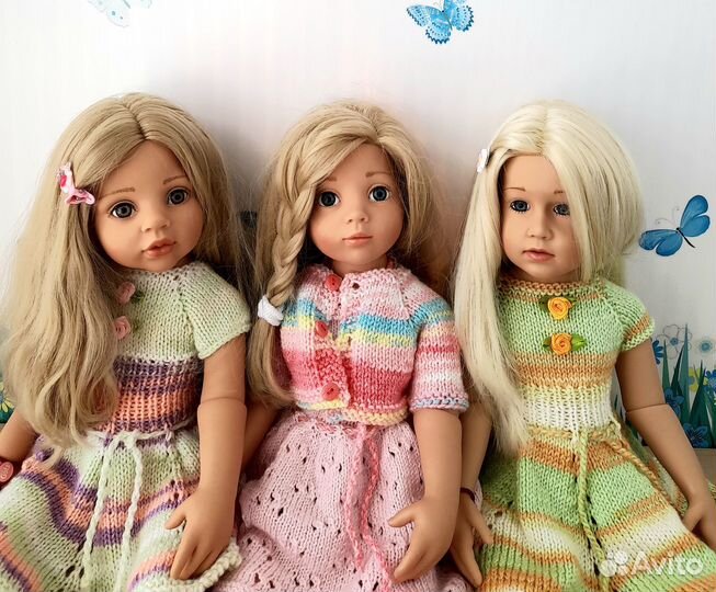 Вязаные платья для кукол Готц