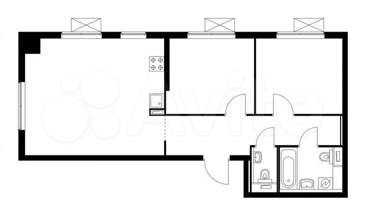 2-к. квартира, 61,8 м², 18/33 эт.