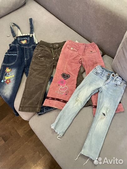 Джинсы для девочки р.104 пакетом