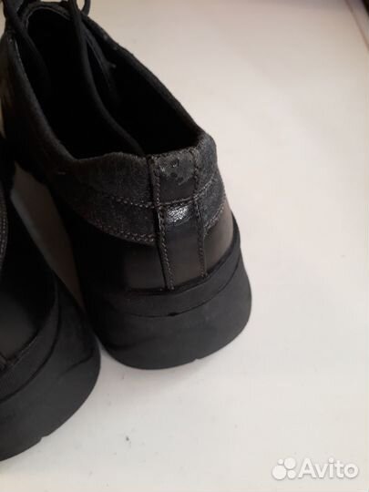 Полуботинки женские 38 размер, кожа, замша