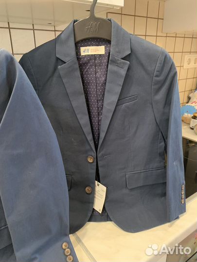 Пиджак школьный темно синий 122