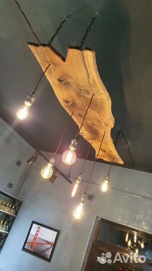 Светильник из дерева (слэб карагача)