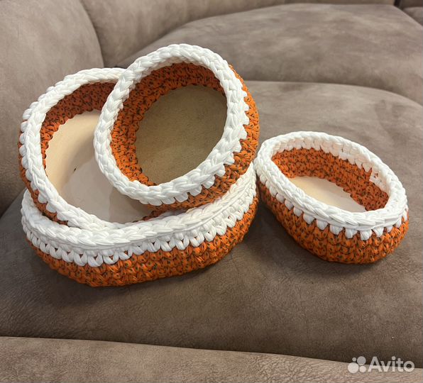 Корзина из трикотажной пряжи