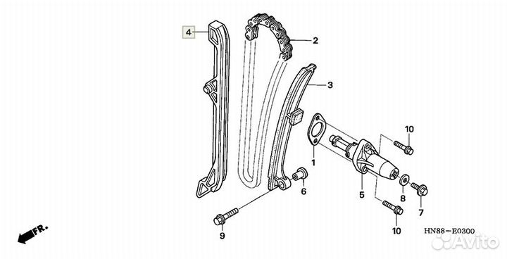 Honda Направляющая, цепь привода распределительног