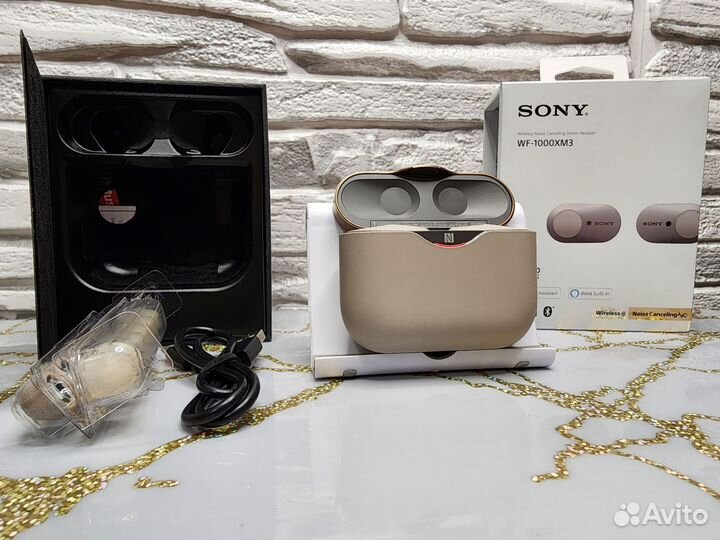 Наушники TWS Sony WF-1000XM3 бежевый