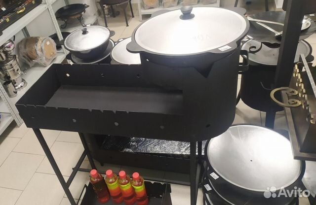 Мангал с печью под казан