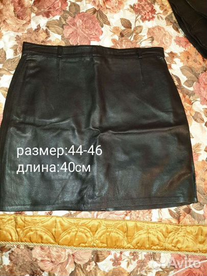 Кожаная юбка натуральная новая