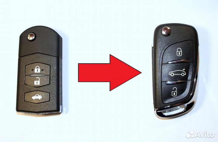 Ключ Мазда 2, 6 / Mazda 2, 6 система Siemens, 3 кн