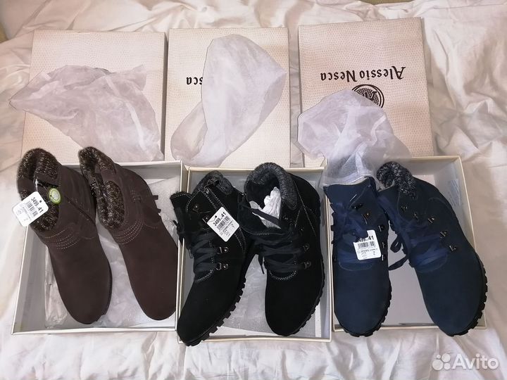 Женские зимние ботинки Замша Alessio Nesca 41 р-р