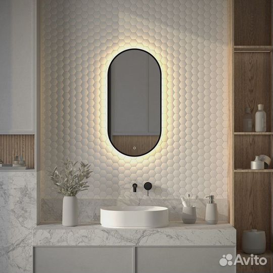 Зеркало LED 40х80 тепл. свет Defesto aura DF 2932