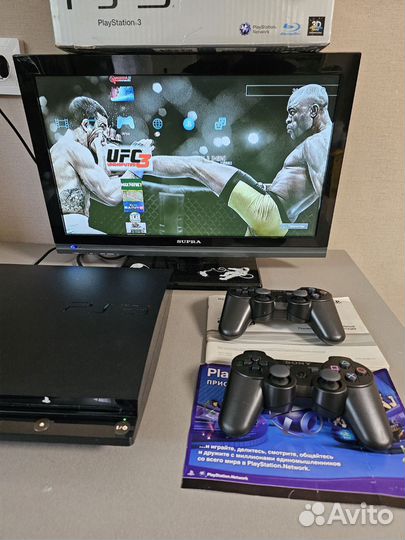 Sony Playstation 3 slim 750гб прошитая 60 игр