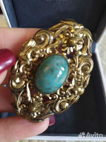 Винтажная брошь и клипсы