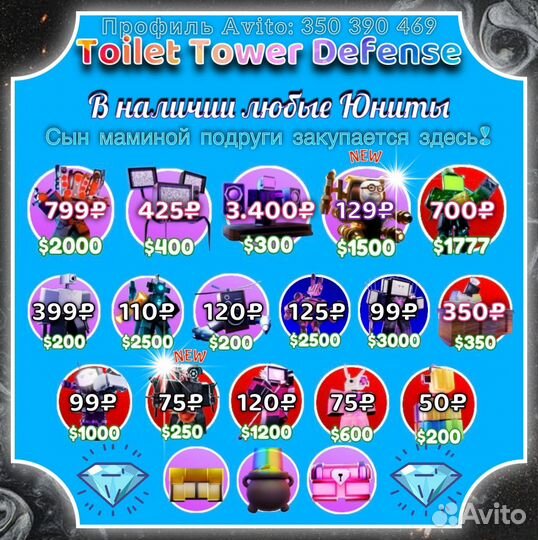 Юниты Toilet Tower Defense / Units TTD