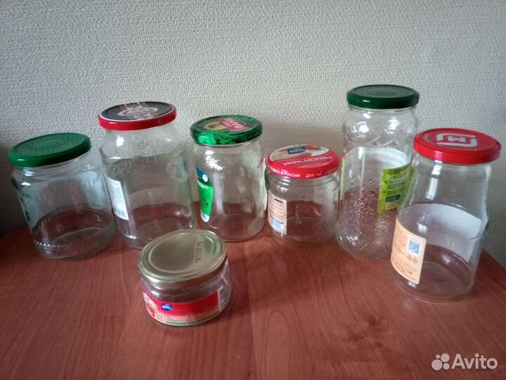 Банки стеклянные винтовые с крышкой