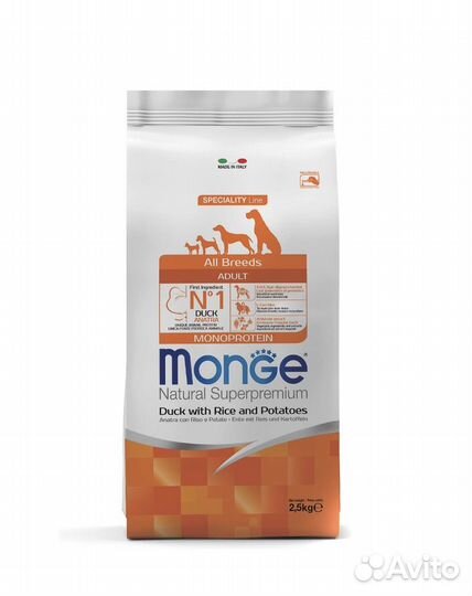 Корм для собак монж