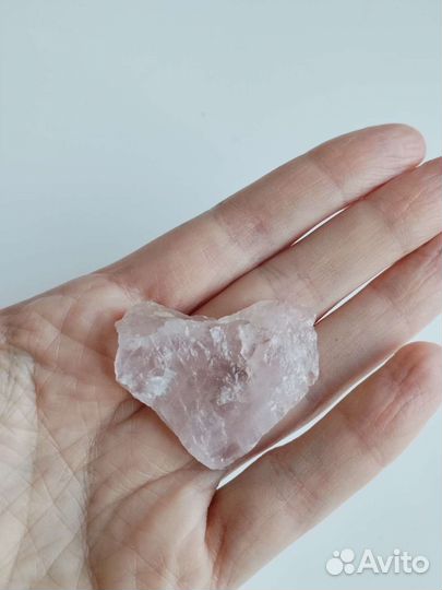 Сердечко из розового кварца