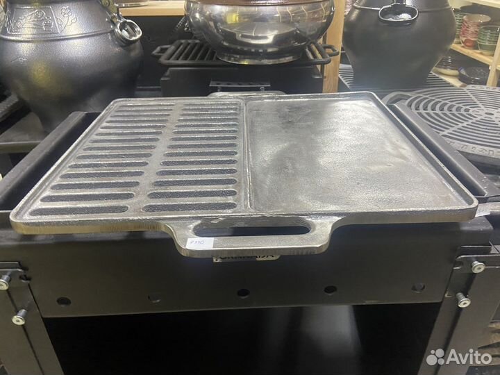 Чугунная решетка гриль сковорода