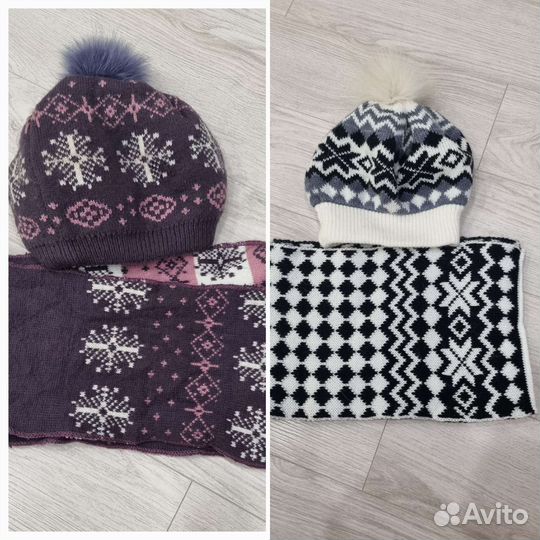 Комплект шапка и шарф женский
