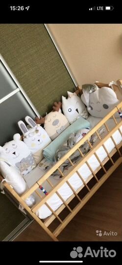 Бортики в детскую кроватку love baby toys