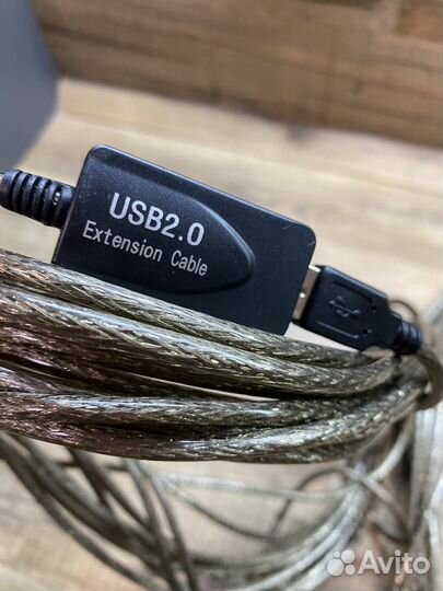 Кабель USB 2.0, 10 метров