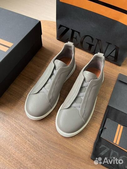 Zegna слипоны кожаные
