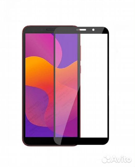 Защитное стекло 9D Huawei Honor 9S/Y5P (черный)