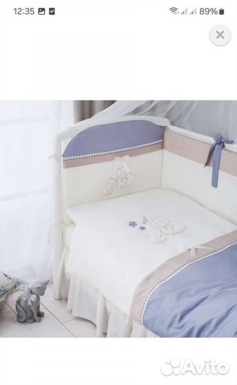 Комплект в детскую кроватку с бортиками